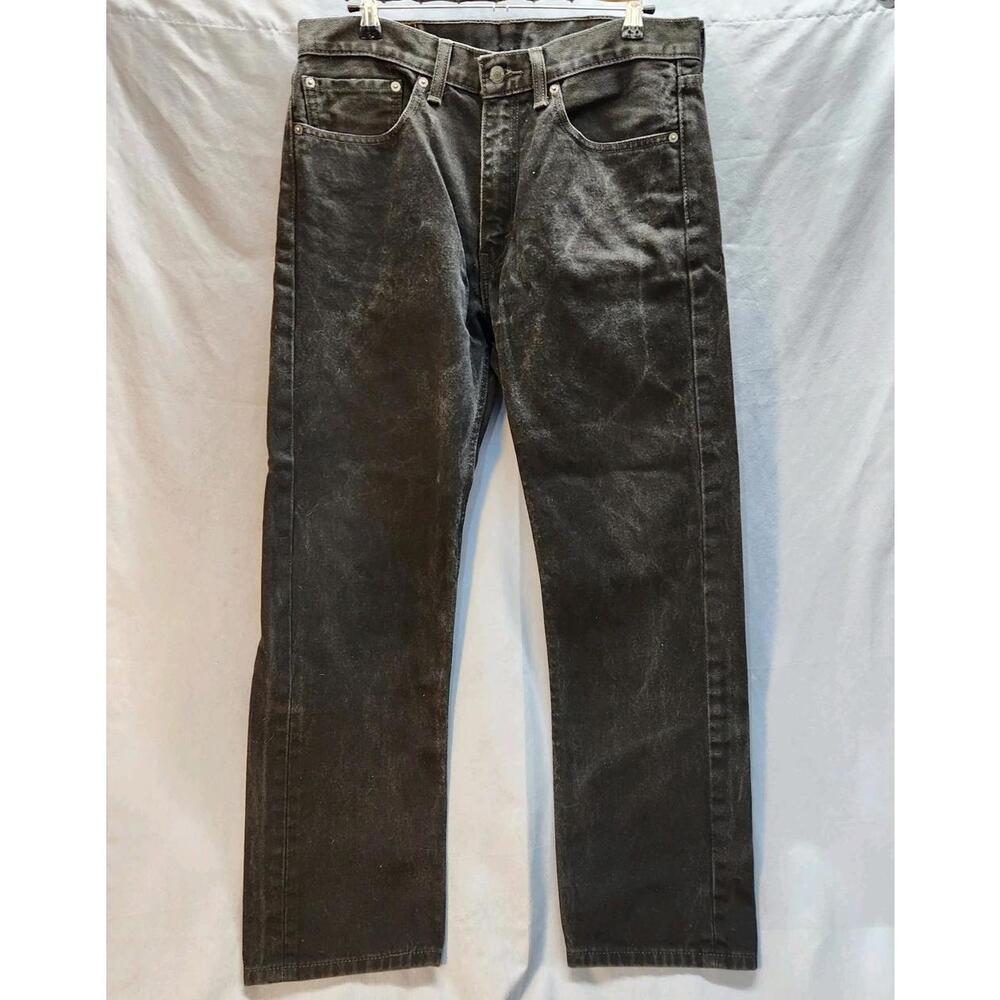 Levi's 505 Regular Fit Jeans Men's 34x30 Black 100%‎ Cotton Denim Classic